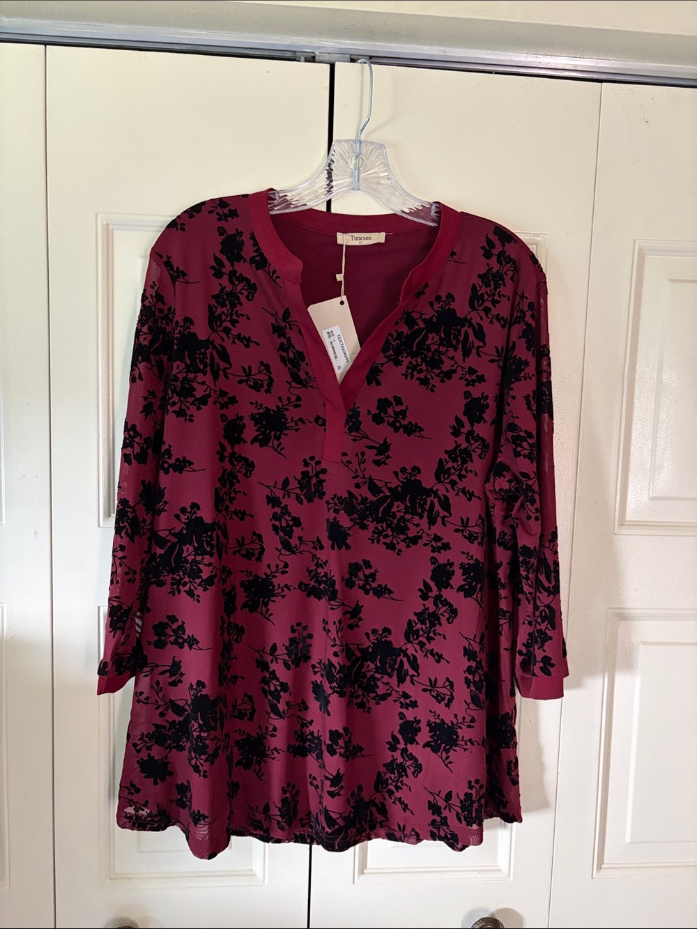 Whisigoth Burnout Fairy Top Dark Romantic Goth Timeson Overlay NWT Flowy size XL